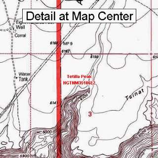  USGS Topographic Quadrangle Map   Tetilla Peak, New Mexico 