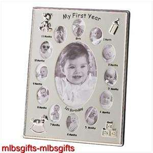 Baby Boy Girl My First Year 13 Slot Photo Picture Frame  