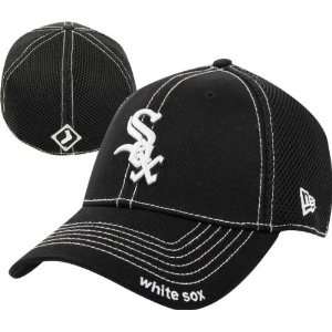  Chicago White Sox Black 39THIRTY Neo Stretch Fit Hat 