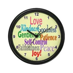  Fruit of the Spirit Christian Wall Clock by  