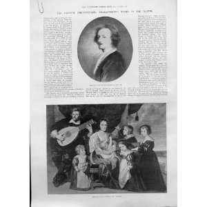  Van Dyck Tercentenary Antique Print 1899