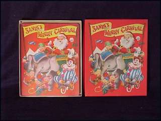 1955 Santas Merry Carnival Christmas Pop Up Book NMint  