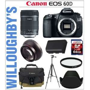  Canon 60D 18MP CMOS Digital SLR Camera Body w/ Canon EF S 