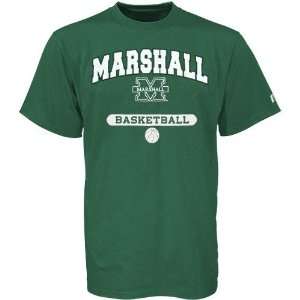  Russell Marshall Thundering Herd Green Basketball T shirt 