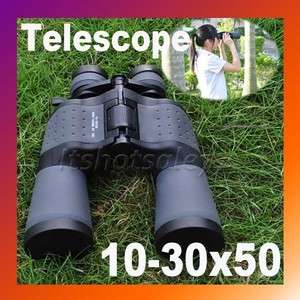 High Power Sport Binoculars Telescopes Super 10 30X50 Zoom Black 