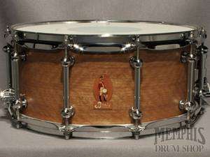 Brady 14 x 6.5 Spotted Gum Ply Snare Drum   Natural Satin  