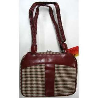 Houndstooth Bible Cover Burgundy Purse Pocketbook Style 788200534517 