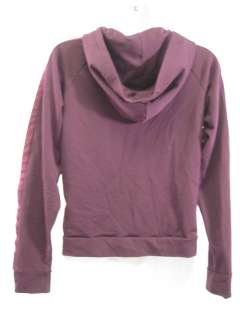 CREW GYM Purple Zipper Front Hoodie Sweater Sz M  