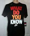 Nike WHAT DO YOU KNOW Mens BLACK Dri Fit T Shirt BO JACKSON 412456 010 