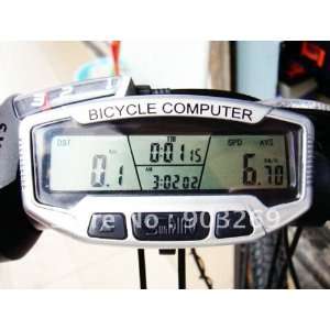   lcd cold backlight large blue screen waterproof wired bicycle odometer