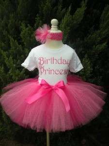 Birthday Princess tutu set dress 12   24M 2T  5T 6Y  