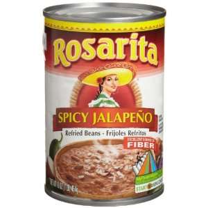 Rosarita Refried Beans Spicy Jalapeno   16 oz (6 pack)  