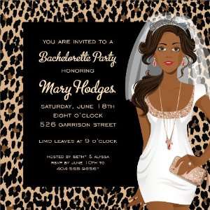   African American Bachelorette Party Invitation 
