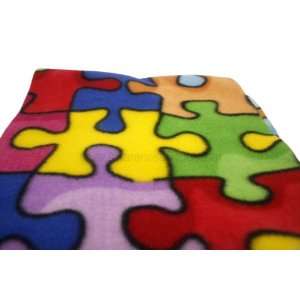  Autism Jigsaw Puzzle FLEECE Fabric per Yard: Toys & Games