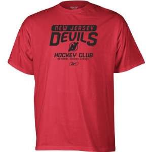    New Jersey Devils  Red  Hockey Club T Shirt: Sports & Outdoors