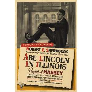  Abe Lincoln in Illinois Movie Poster (27 x 40 Inches 