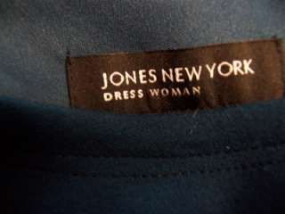 JONES NEW YORK Blue Green Ponte Stretch Knit Wear to Work Cocktail 