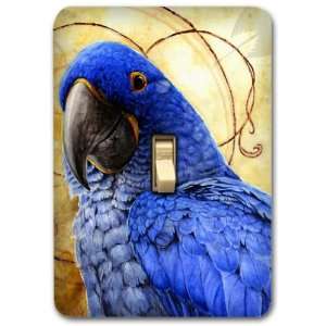  Tropical Parrot Blue Bird Metal Light Switch Plate Cover 