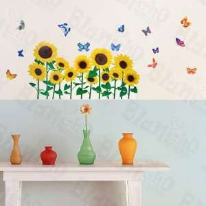  Sunflowers & Butterflies 2   Wall Decals Stickers 