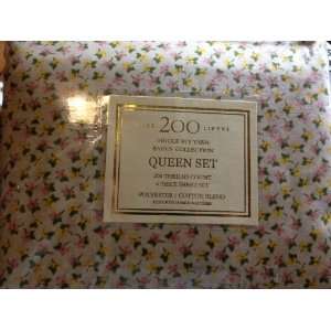  Fine Linens Basics Collection 200TC Queen Sheet Set: Home 