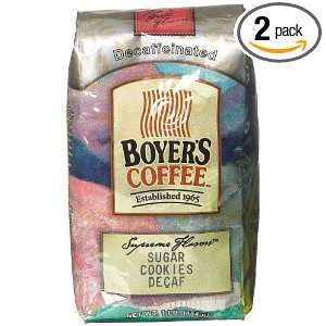 Boyers Coffee Sugar Cookies Decaf, 16 Ounce Bags (Pack of 2):  