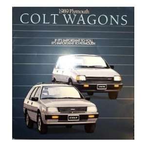    1989 PLYMOUTH COLT, VISTA WAGON Sales Brochure Book Automotive
