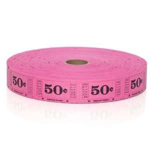  50 Cent Tickets   Magenta   2000 per roll Toys & Games