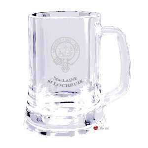  Maclaine Of Lochbuie Clan Crest 500ml Engraved Glass 