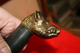 WOW RARE LTD ED KERSHAW Original Golden BOAR Dagger Knife w/Case LOOK 