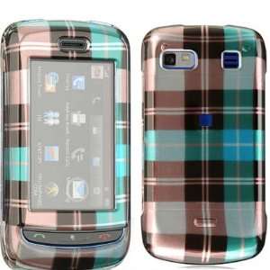 Cuffu   Blue Check   LG Xenon GR500 Smart Case Cover + Reusable Screen 