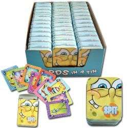 Sponge Bob Card Game in Tin Spit 12pc Party Set  