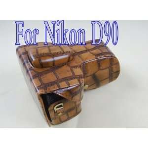   Alligator Leather Case for Nikon D90 18 105 VR Lens
