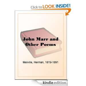 John Marr and Other Poems Herman Melville  Kindle Store