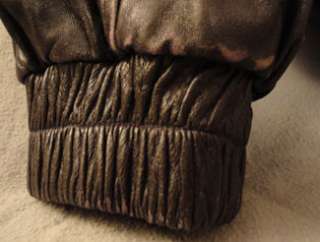   * Carole Little Mens Genuine Leather Bomber Jacket w/ Fur Lining XS