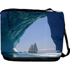  Boat in Cove Messenger Bag   Book Bag   School Bag 