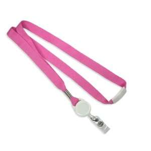   Pink Breakaway Lanyard & Badge Reel Combo 2138 700P: Office Products