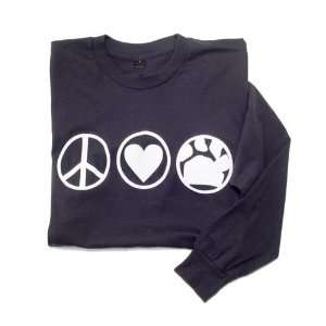 Peace Love with Dog Paw Long Sleeve: Pet Supplies