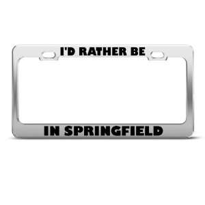   Be In Springfield Metal license plate frame Tag Holder Automotive