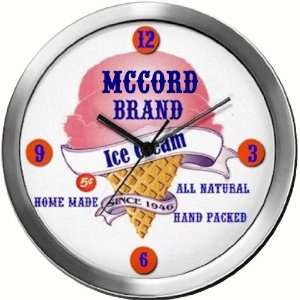 MCCORD 14 Inch Ice Cream Metal Clock Quartz Movement:  