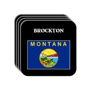 US State Flag   BROCKTON, Montana (MT) Set of 4 Mini Mousepad Coasters