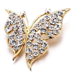   White Birthstone Swarovski Crystal Brooches And Pins: Pugster: Jewelry