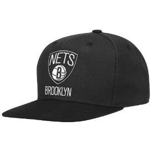  NBA Brooklyn Nets Mens Official Logo Snap Back Hat (Black 
