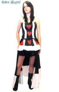 Enchanting Queen Of Hearts Fancy Dress Costume Outfit  
