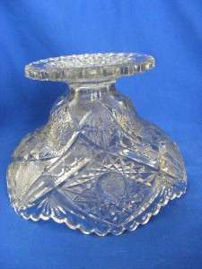 Here is beautiful vintage pressed glass fruit or ice cream bowl in 