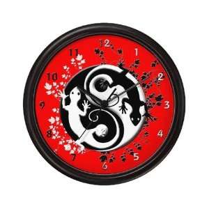  Yin Yang Gecko Spiritual Wall Clock by  