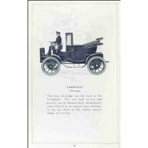 Reprint Baker electric vehicles; Landaulet; I chassis 1909 