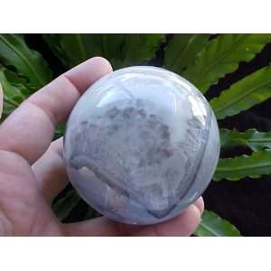  E7201 Gemqz Natural Banded Agate Sphere Large 
