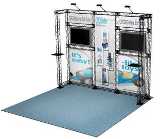 CrossWire 10x10 portable banner stand exhibit booth display pop up 