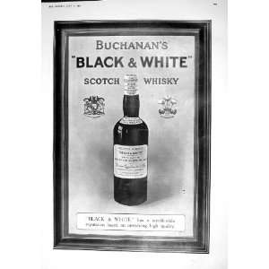  1925 ADVERTISEMENT BUCHANAN BLACK WHITE SCOTCH WHISKY 