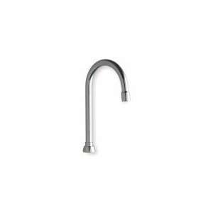 : CHICAGO FAUCETS GN2AE3JKCP Gooseneck Spout With Aerator,Rigid/Swing 